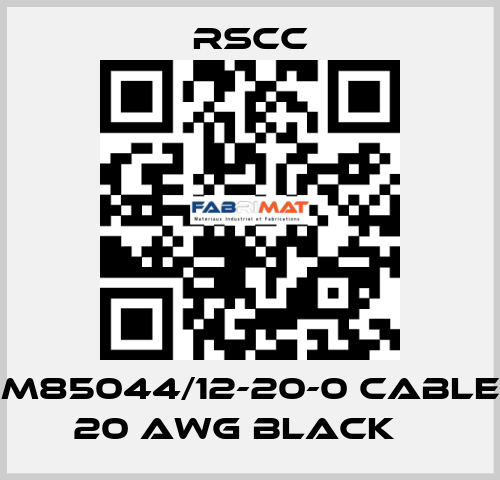 M85044/12-20-0 Cable 20 AWG BLACK    RSCC