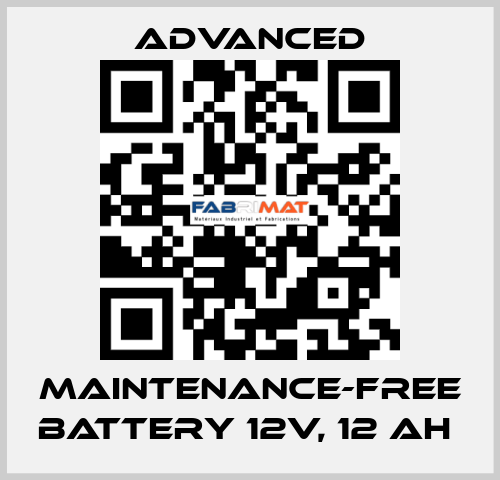 Maintenance-Free Battery 12V, 12 Ah  Advanced