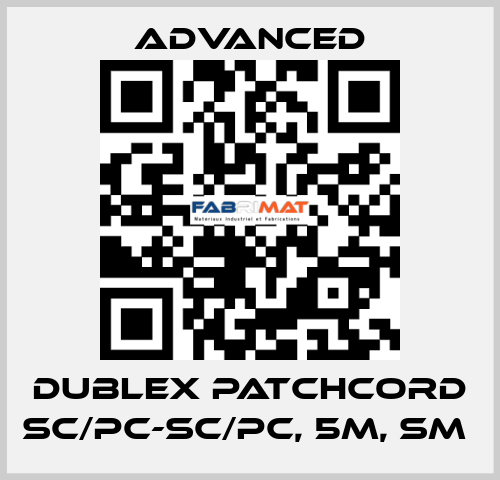 Dublex Patchcord SC/PC-SC/PC, 5m, SM  Advanced