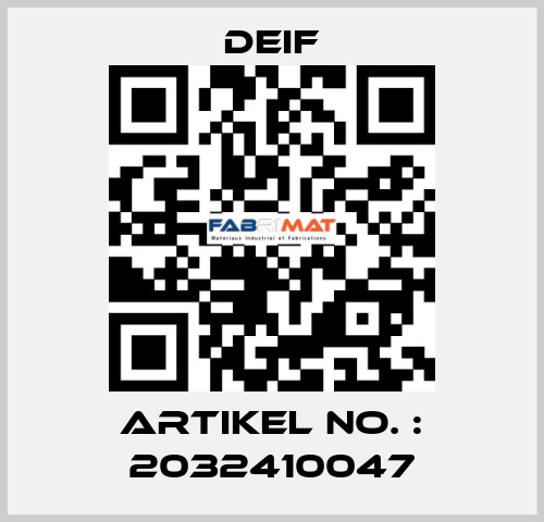 Artikel no. : 2032410047 Deif