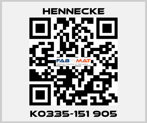 K0335-151 905 Hennecke