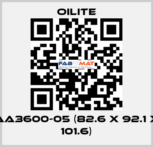 AA3600-05 (82.6 x 92.1 x 101.6) Oilite