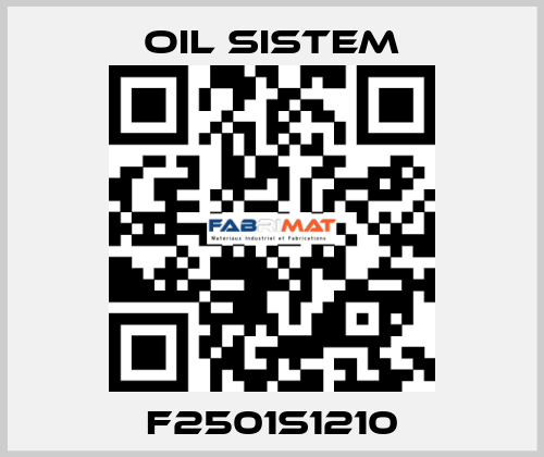 F2501S1210 Oil Sistem