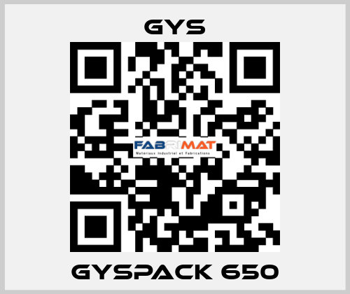 Gyspack 650 GYS