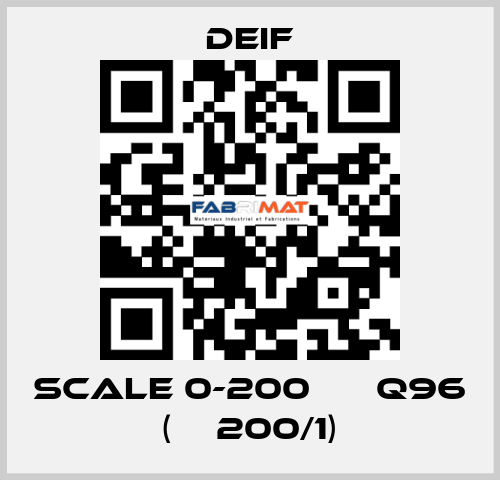 scale 0-200 А ЕQ96 (ТТ200/1) Deif