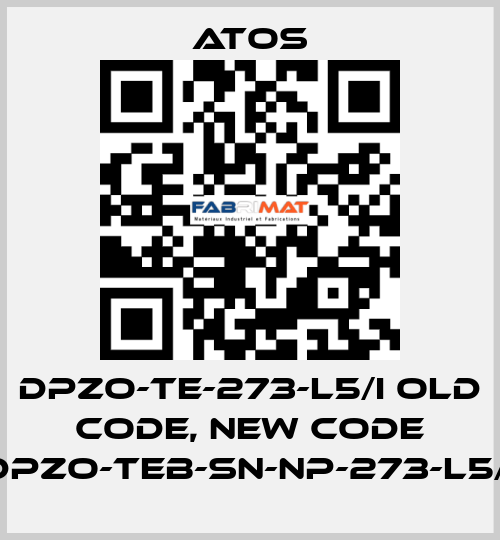 DPZO-TE-273-L5/I old code, new code DPZO-TEB-SN-NP-273-L5/I Atos