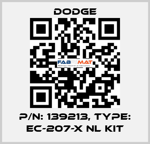 p/n: 139213, Type: EC-207-X NL KIT Dodge