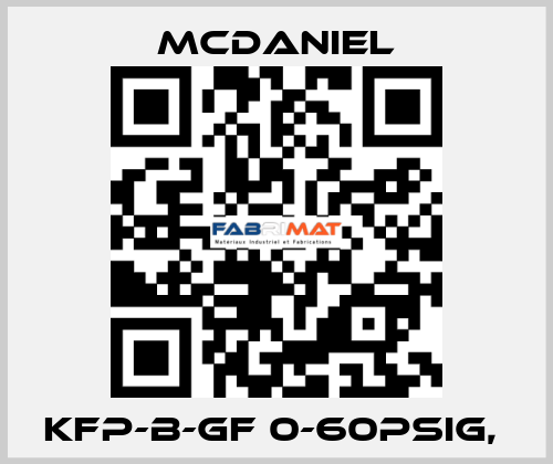 KFP-B-GF 0-60PSIg,  McDANIEL