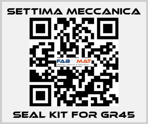 Seal kit for GR45 Settima Meccanica