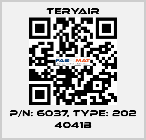 P/N: 6037, Type: 202 4041B TERYAIR