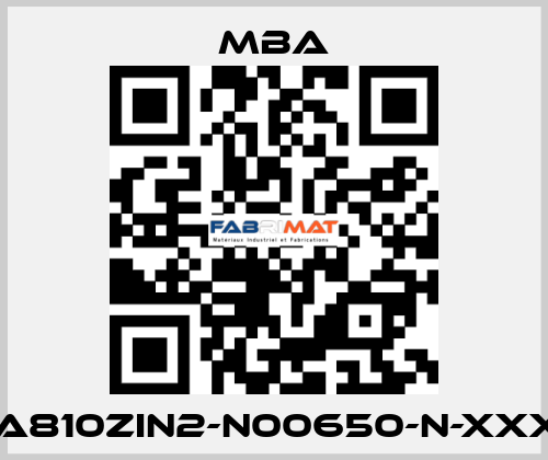 MBA810ZIN2-N00650-N-XXXXX MBA