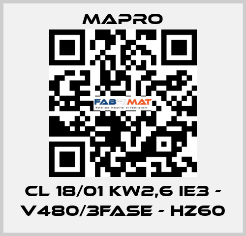 CL 18/01 kW2,6 IE3 - V480/3fase - Hz60 Mapro