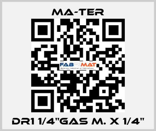 DR1 1/4"gas M. x 1/4" MA-TER