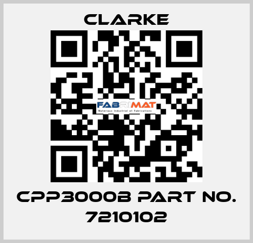 CPP3000B PART No. 7210102 Clarke