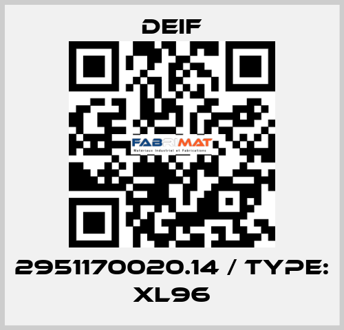 2951170020.14 / Type: XL96 Deif