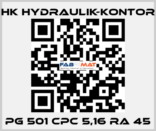 PG 501 CPC 5,16 RA 45 HK HYDRAULIK-KONTOR