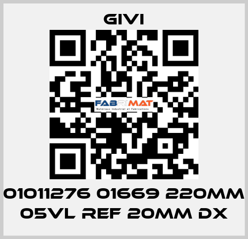 01011276 01669 220mm 05VL REF 20mm DX Givi