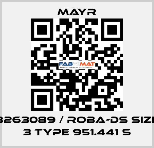 8263089 / ROBA-DS Size 3 Type 951.441 S Mayr