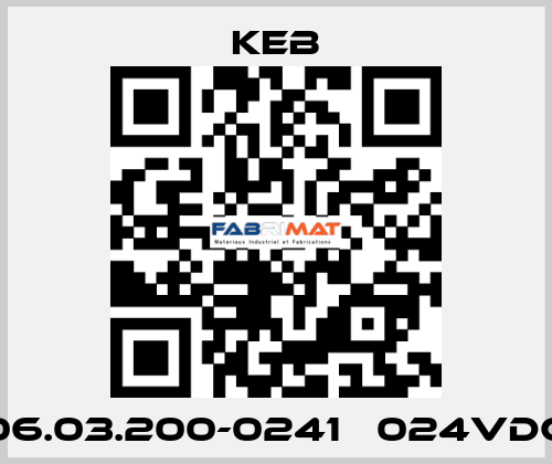 06.03.200-0241   024VDC KEB