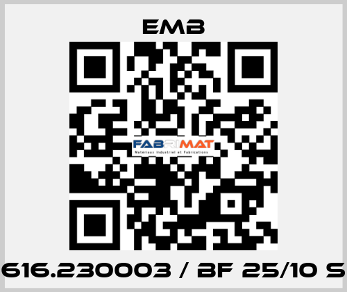 616.230003 / BF 25/10 S Emb