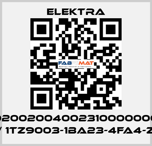 02002004002310000000 / 1TZ9003-1BA23-4FA4-Z ELEKTRA