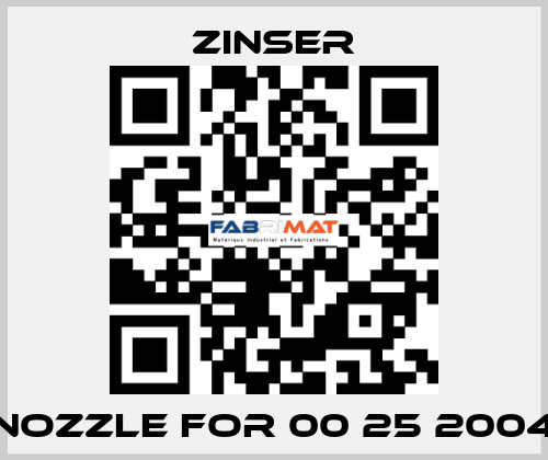 nozzle for 00 25 2004 Zinser