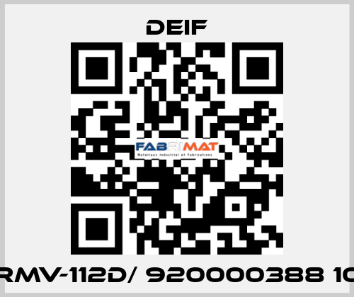 RMV-112D/ 920000388 10 Deif