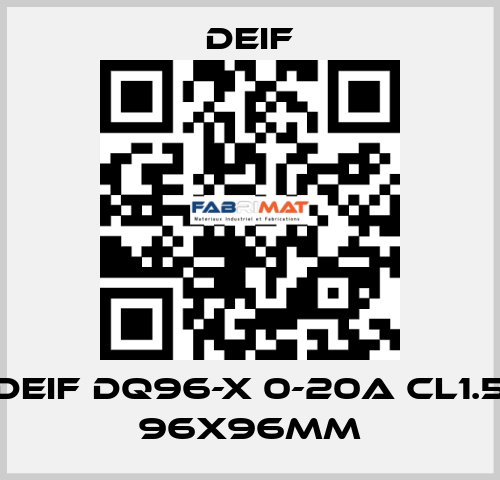 DEIF DQ96-X 0-20A CL1.5 96X96MM Deif