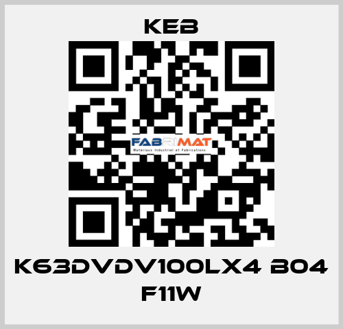 K63DVDV100LX4 B04 F11W KEB