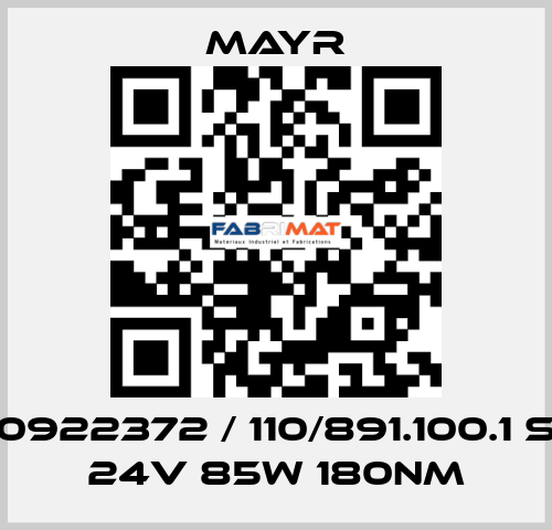 0922372 / 110/891.100.1 s 24v 85w 180Nm Mayr