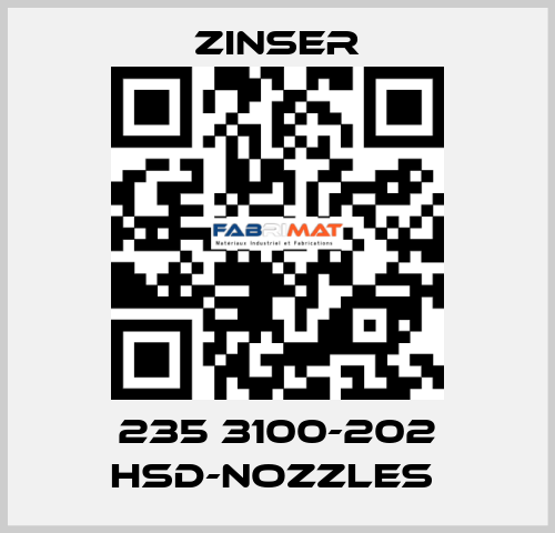 235 3100-202 HSD-nozzles  Zinser