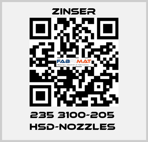 235 3100-205  HSD-nozzles  Zinser