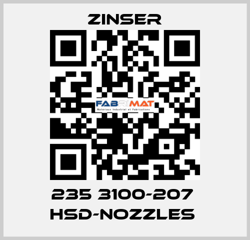 235 3100-207  HSD-nozzles  Zinser