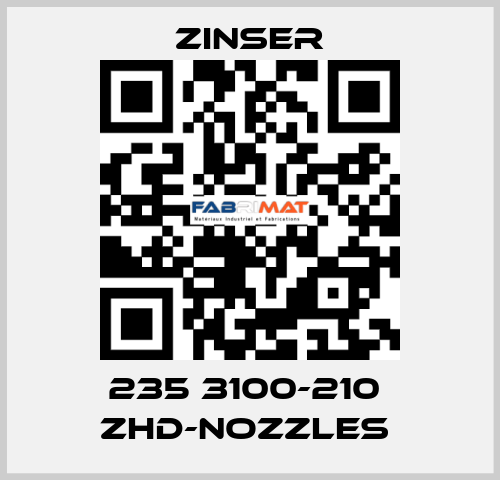 235 3100-210  ZHD-nozzles  Zinser