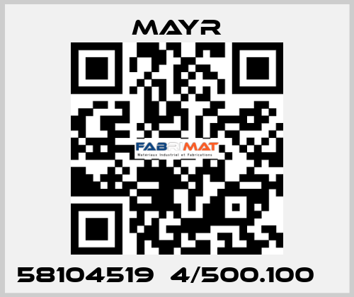 58104519  4/500.100    Mayr