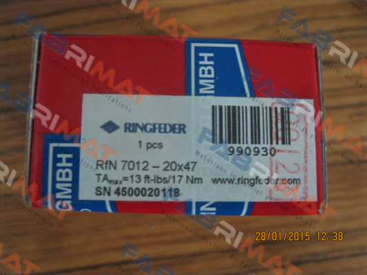 RFN 7012 20x47  Ringfeder