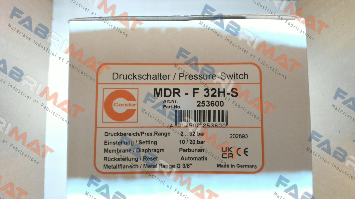 P/N: 253600, Type: MDR-F 32H-S Condor