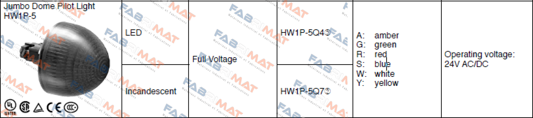 Type  HW1P-5Q4W Idec