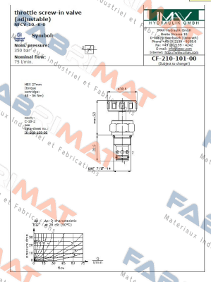 NFCV-10N-K-0 IMAV Hydraulik