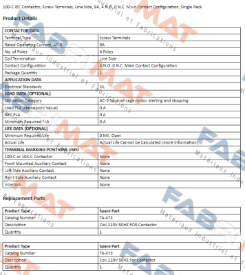 100-C09D400 Allen Bradley (Rockwell)