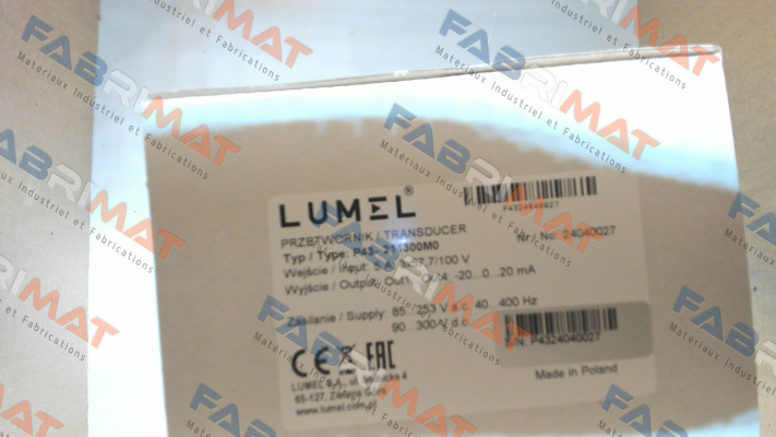 type Р43-211300М0 LUMEL