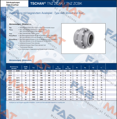 TSCHAN-TNZ-ZCBK-152 / XC3715 Ringfeder