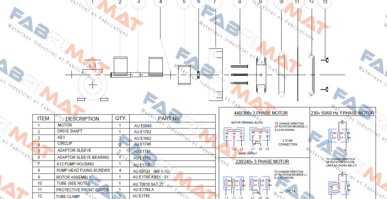 AU E1780 ASSY-01  Verderflex