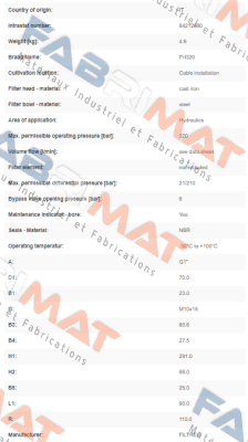 FH320D121000BB5DS000S0 Filtrec
