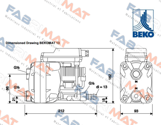 BEKOMAT 13  / 2000021 (KA13A10A0) Beko