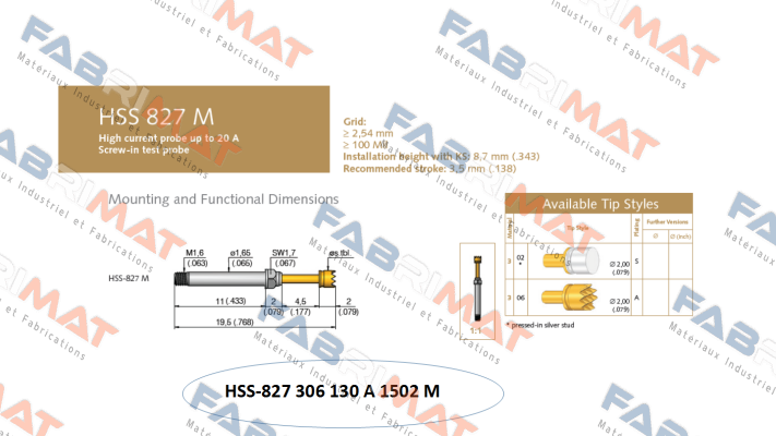 HSS-827 306 130 A 1502 M  Ingun