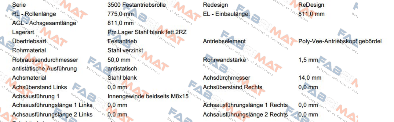 RD-35VFJAAN7X RL:775; AGL:811  Interroll