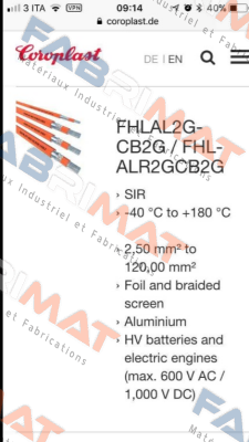 FHLAL2G-CB2G/FHL-ALR2GCB2G  35 mm2  Coroplast