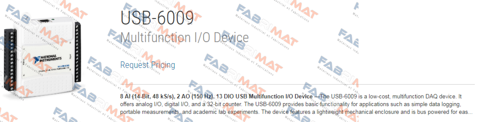 779026-01 / USB-6009 National Instruments