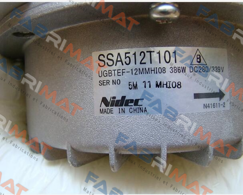 SSA512T101   S/N:5M 11 MHI 08 OEM Nidec